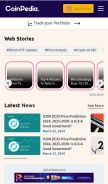 How coinpedia.org looks like on a mobile device such as an iPhone.