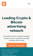 How cointraffic.io looks like on a mobile device such as an iPhone.