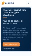 How coinzilla.com looks like on a mobile device such as an iPhone.