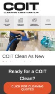 How coit.com looks like on a mobile device such as an iPhone.
