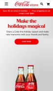 How cokestore.com looks like on a mobile device such as an iPhone.