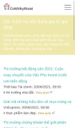 How cokhikythuat.com looks like on a mobile device such as an iPhone.