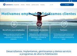 How colectivosvip.com looks like on a tablet such as an iPad.