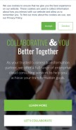 How collaborativesolutions.com looks like on a mobile device such as an iPhone.