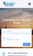 How collectyourticket.com looks like on a mobile device such as an iPhone.