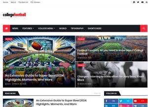 How college-foootball.blogspot.com looks like on a tablet such as an iPad.