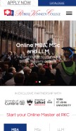 How college.ch looks like on a mobile device such as an iPhone.