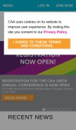 How collegeart.org looks like on a mobile device such as an iPhone.