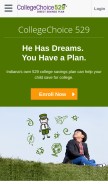 How collegechoicedirect.com looks like on a mobile device such as an iPhone.