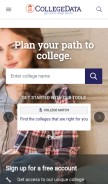 How collegedata.com looks like on a mobile device such as an iPhone.