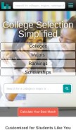 How collegefactual.com looks like on a mobile device such as an iPhone.