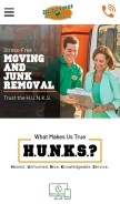 How collegehunkshaulingjunk.com looks like on a mobile device such as an iPhone.