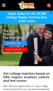How collegeraptor.com looks like on a mobile device such as an iPhone.