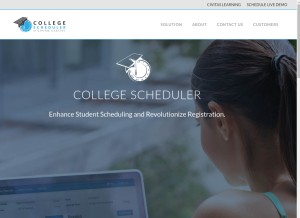 How collegescheduler.com looks like on a tablet such as an iPad.