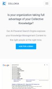 How collokia.com looks like on a mobile device such as an iPhone.