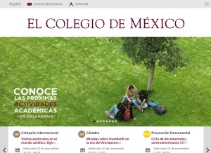 How colmex.mx looks like on a tablet such as an iPad.