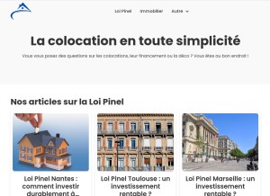 How colocation-colocataire.com looks like on a tablet such as an iPad.