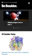 How colorado.edu looks like on a mobile device such as an iPhone.