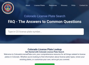 How coloradolicenseplate.com looks like on a tablet such as an iPad.