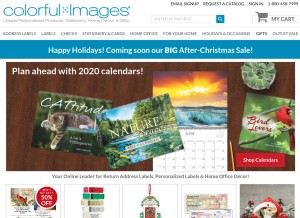 How colorfulimages.com looks like on a tablet such as an iPad.