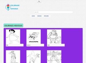 How coloriage-imprimer.com looks like on a tablet such as an iPad.