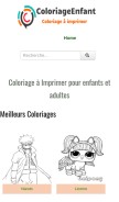 How coloriageenfant.com looks like on a mobile device such as an iPhone.