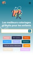 How coloriagewk.com looks like on a mobile device such as an iPhone.
