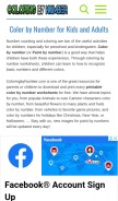 How coloringbynumber.com looks like on a mobile device such as an iPhone.