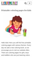How coloringpages.one looks like on a mobile device such as an iPhone.