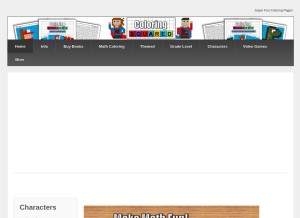 How coloringsquared.com looks like on a tablet such as an iPad.