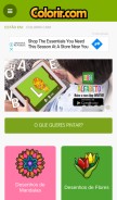 How colorir.com looks like on a mobile device such as an iPhone.
