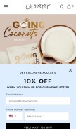 How colourpop.com looks like on a mobile device such as an iPhone.