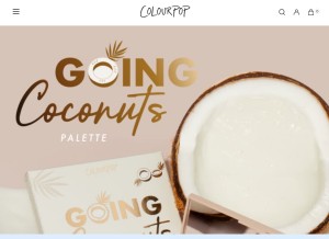 How colourpop.com looks like on a tablet such as an iPad.