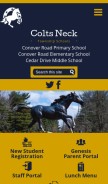 How coltsneckschools.org looks like on a mobile device such as an iPhone.