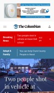 How columbian.com looks like on a mobile device such as an iPhone.