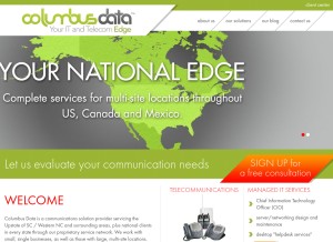 How columbusdata.com looks like on a tablet such as an iPad.