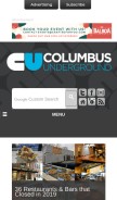 How columbusunderground.com looks like on a mobile device such as an iPhone.