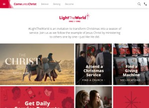 How comeuntochrist.org looks like on a tablet such as an iPad.