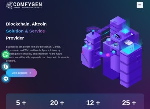 How comfygen.com looks like on a tablet such as an iPad.