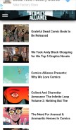 How comicsalliance.com looks like on a mobile device such as an iPhone.