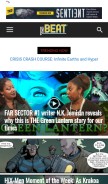 How comicsbeat.com looks like on a mobile device such as an iPhone.