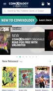 How comixology.com looks like on a mobile device such as an iPhone.