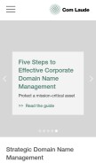 How comlaude.com looks like on a mobile device such as an iPhone.