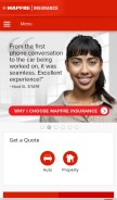 How commerceinsurance.com looks like on a mobile device such as an iPhone.
