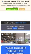 How commercialledlights.com looks like on a mobile device such as an iPhone.
