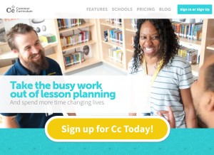 How commoncurriculum.com looks like on a tablet such as an iPad.