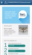How commonwealth.com looks like on a mobile device such as an iPhone.