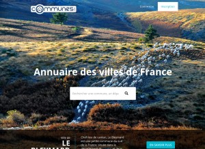 How communes.com looks like on a tablet such as an iPad.