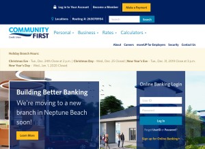 How communityfirstfl.org looks like on a tablet such as an iPad.