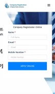 How companyregistrationonline.in looks like on a mobile device such as an iPhone.